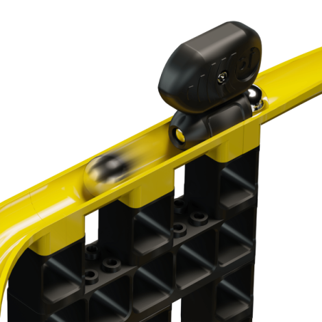 Jucarie Marble Run Pi tunuri magnetice Hubelino (70 piese) - imagine 6